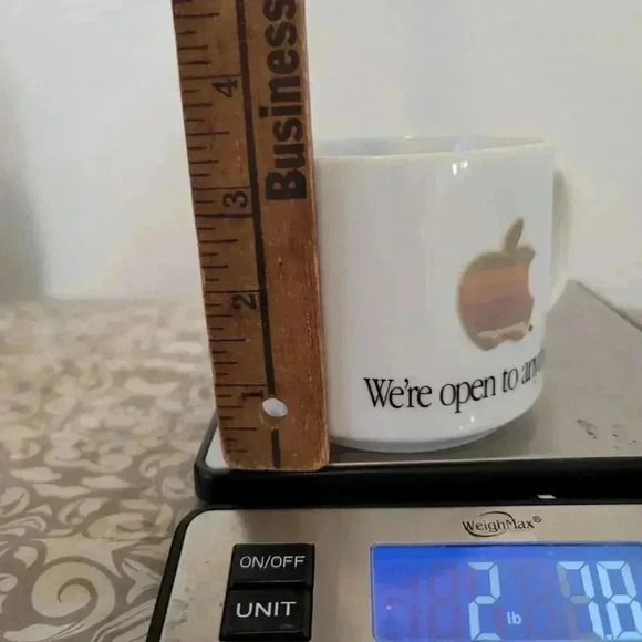 APPLE VINTAGE rare "We're Open to Anything" coffee mug - Picture 5 of 5